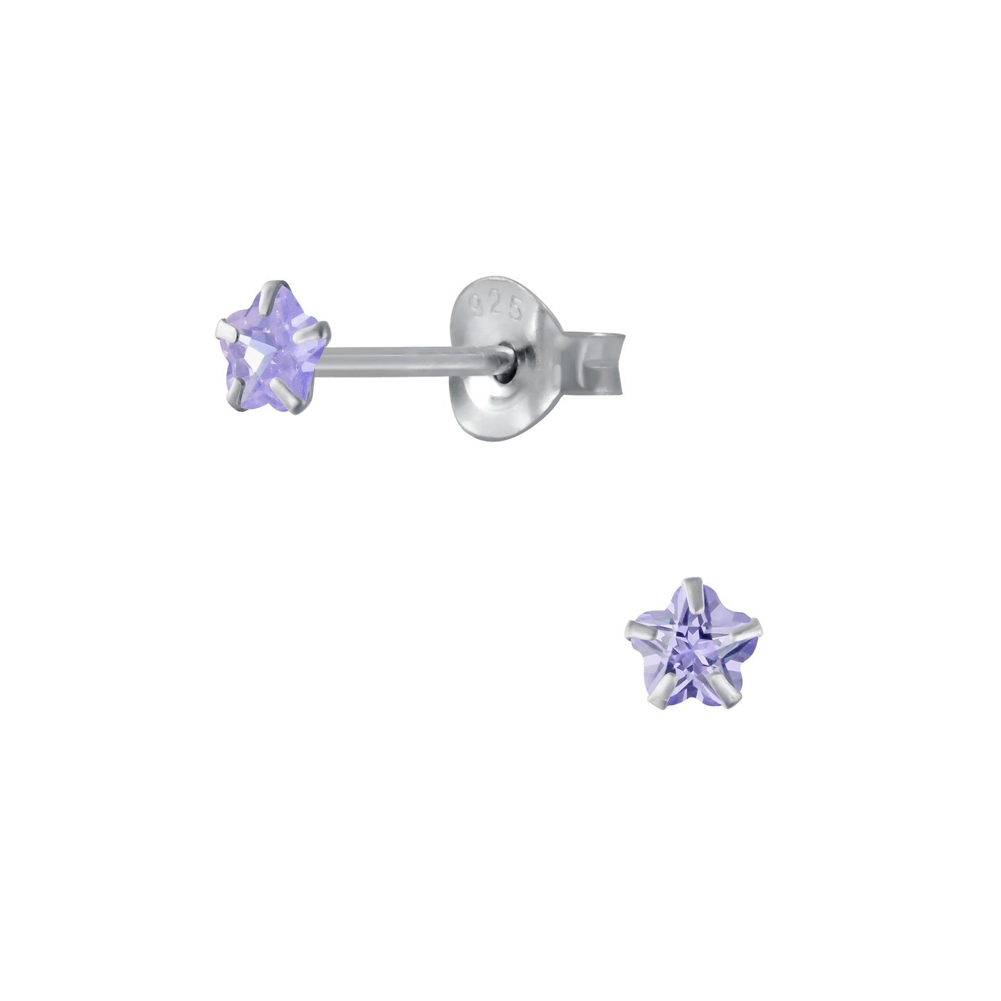 Lavender Purple Flower Stud Earrings 'When you're blue, this is just for you'.