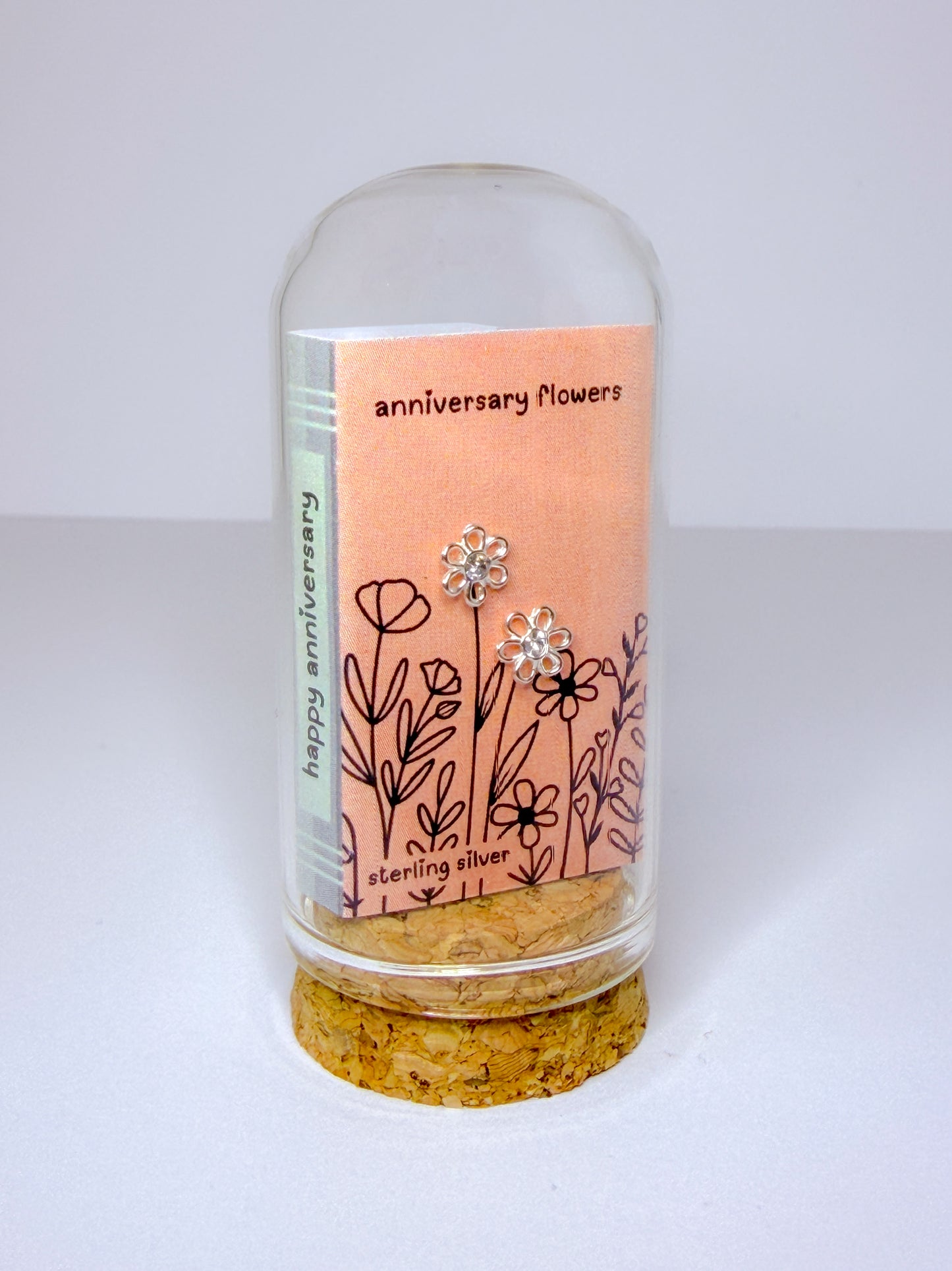 Crystal flower Earring 'Anniversary Flowers'.