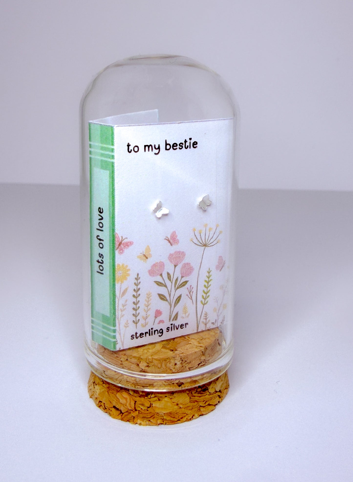 Butterfly Stud Earrings 'to my bestie.'