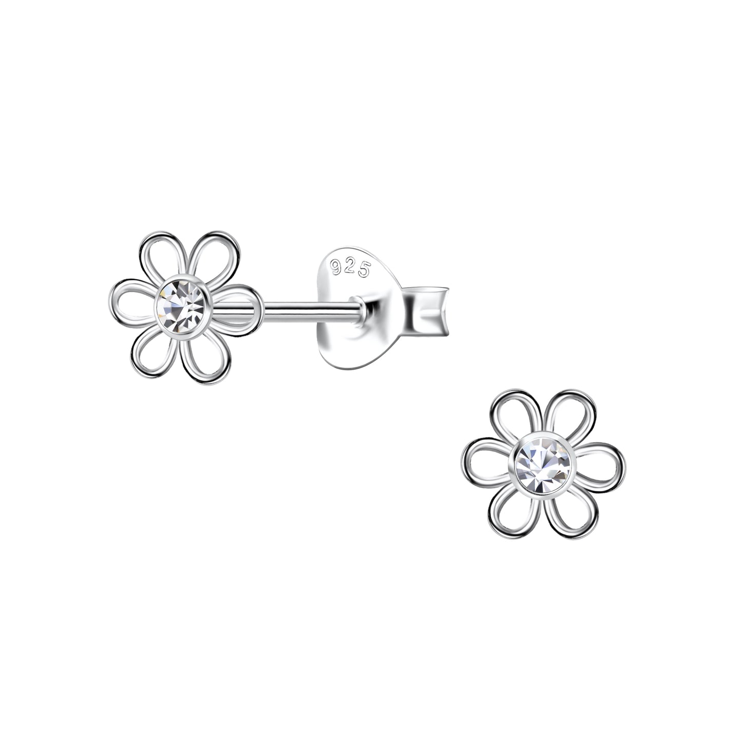 Crystal flower Earring 'Anniversary Flowers'.